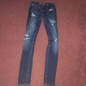 American Eagle darkwash ripped jeans
